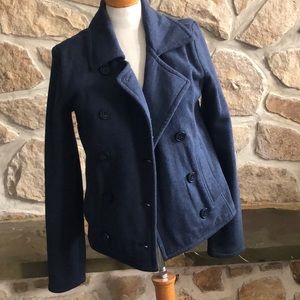 Navy double breasted “pea coat”